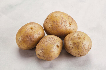 Young small raw baby potato