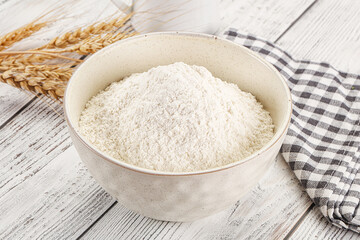 Wheat flour heap for bake