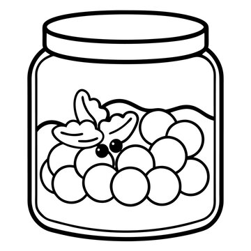 recommend clip art: preserved food outline coloring book page line art drawing