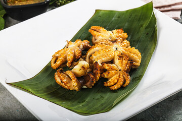 Delicous Grilled octopus with sauce