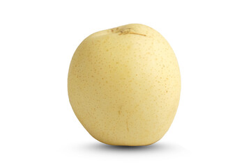 Asian pear fruit on white background