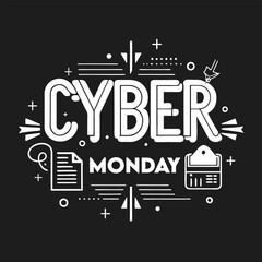 Cyber monday vector illustration