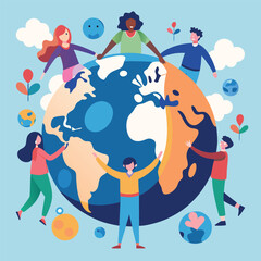 human rights day poster with hands up silhouette. 10 december world human rights day