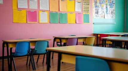 A colorful classroom wall filled with posters promoting reading and literacy, classroom wall, reading, literacy