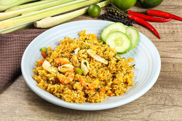 Asian Fried rice with seafood