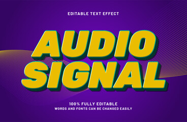 audio signal editable text effects with a lights and music theme