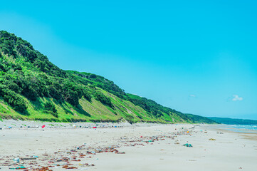 綺麗なビーチに海ゴミ