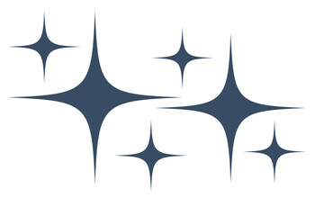 Set of original star sparkle shapes. Abstract shine effect vector sign. Retro futuristic bright vector icons collection. Glowing light effect, twinkle templates stars and bursts, shiny flash