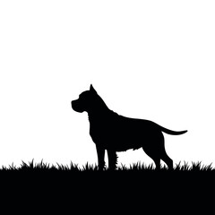 A dog vector silhouette isolated white background