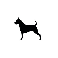 A dog vector silhouette isolated white background