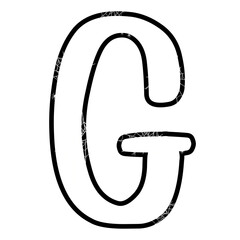English letters Halloween outline