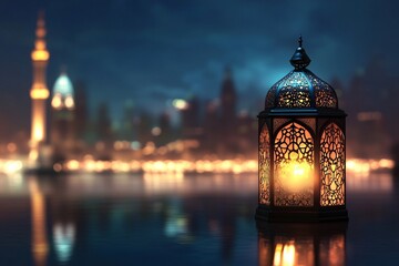 Festive greeting card, invitation for Muslim holy month Ramadan Kareem