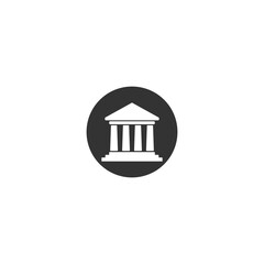 Bank building icon isolated on transparent background