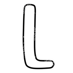 English letters Halloween outline