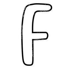 English letters Halloween outline