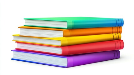 A Colorful Journey Through Knowledge: A vibrant stack of books awaits, promising adventure and wisdom
