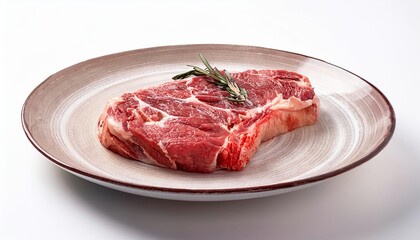 Fototapeta premium Italian Food, Bistecca alla Fiorentina on white background isolated.