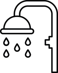 Shower Line Symbol for Design