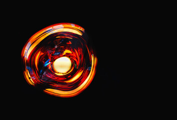 Background with a glowing circle: Light Shining Through Liuli Glass