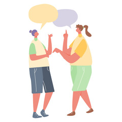 Talking People Illustration