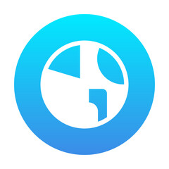 World Icon Circular Gradient Filled Style