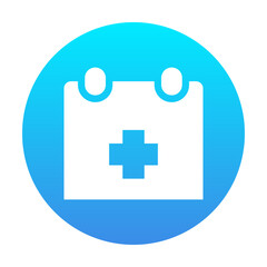 Obraz premium Calendar Icon Circular Gradient Filled Style
