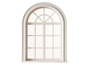 Elegant arched window design with soft natural light filtering through, perfect for modern interior decor.