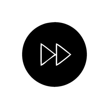 flat symbol of a fast forward button icon