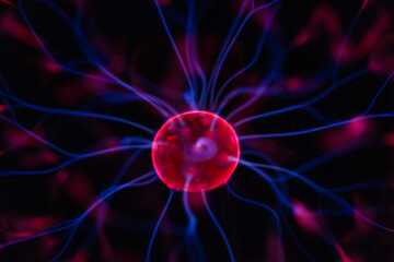 closeup of plasma lamp