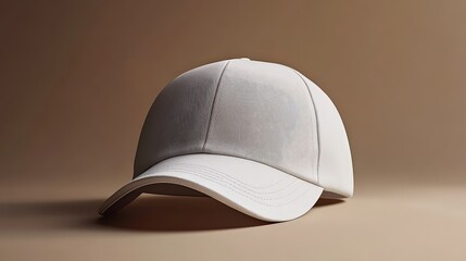 Blank baseball cap with a smooth front panel, ideal for adding embroidered or printed designs, logos, or slogans, widely used in sports and promotional merchandising.

