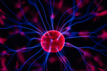 closeup of plasma lamp