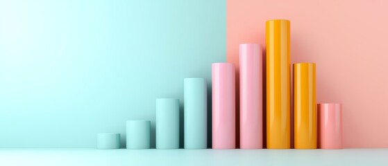 Obraz premium Product analysis, detailed charts with product icons, 3D illustration