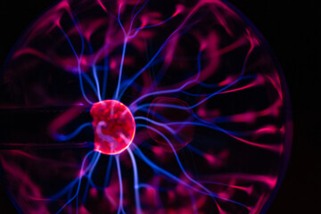closeup of plasma lamp