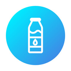 Milk Icon Circular Gradient Outline Style