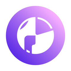 World Icon Circular Gradient Glyph Style