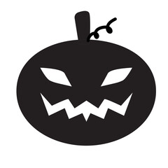 Vector illustration, collection of  angry pumpkin Halloween decorations, in many concept for stickers set