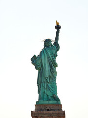 Fototapeta premium The Statue of Liberty Enlightening the World. Usa National Monument. Recognized as a universal symbol of freedom and democracy. National Park Service.