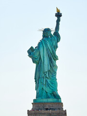 Obraz premium The Statue of Liberty Enlightening the World. Usa National Monument. Recognized as a universal symbol of freedom and democracy. National Park Service.