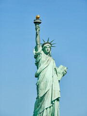 Fototapeta premium The Statue of Liberty Enlightening the World. Usa National Monument. Recognized as a universal symbol of freedom and democracy. National Park Service.