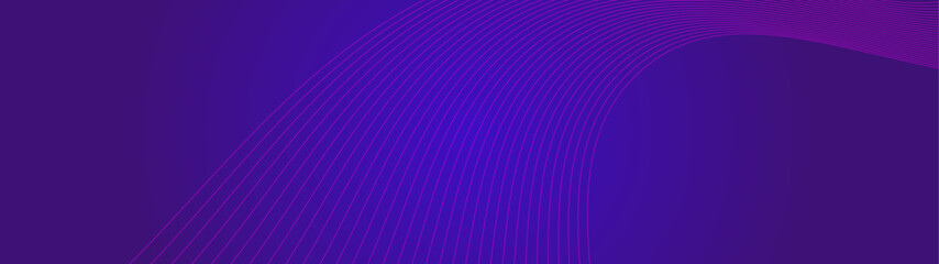 abstract blue line wave background with glowing wave. Shiny moving lines design element. Modern purple blue gradient flowing wave lines. Futuristic technology concept, science, music. Vector illustrat