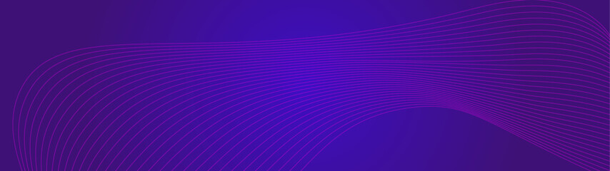 abstract blue line wave background with glowing wave. Shiny moving lines design element. Modern purple blue gradient flowing wave lines. Futuristic technology concept, science, music. Vector illustrat