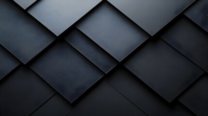 Minimalist Black Geometric Abstract Background with Diagonal Lines and Soft Shadows