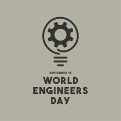 Vector Illustration of World Engineers Day. September 15. Flat design vector.