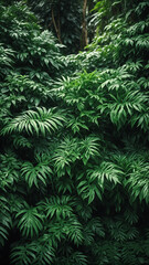 Tropical rainforest plants.