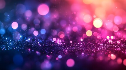 Dazzling Neon Glow and Futuristic Led Illumination on Abstract Blur Ultraviolet Background