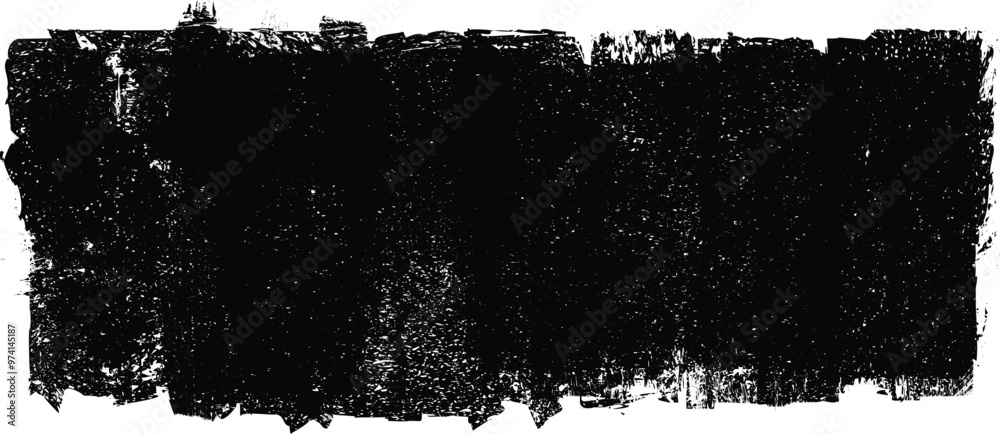 Leinwandbilder Grunge textured banner with rough edges. Vector roller paint. Overlay distress texture . Simply place texture over any object to create grunge effect . Banner with grungy surface for your design. 