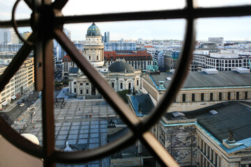 The cityscape of Berlin from the tower of Franzoesischer Dom