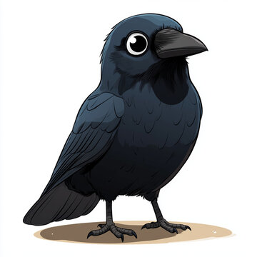 recommend clip art: crow on a white background, Clipart