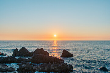 綺麗な夕焼けの海