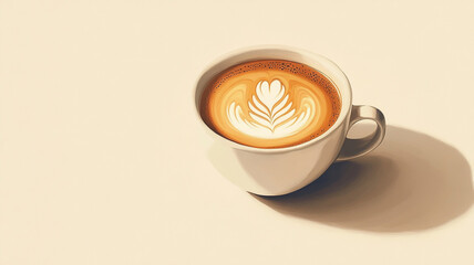 Celebrate International Coffee Day with a beautifully crafted latte art in a cozy cafe